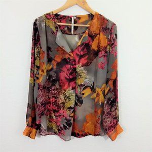 Bellatrix | Spring Sheer Floral Top - Large